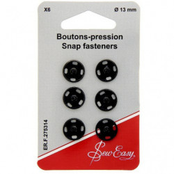 BOUTONS-PRESSION NOIRS DE...